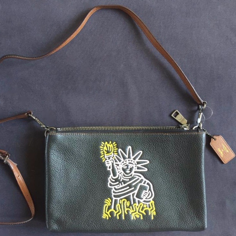 Coach Keith Haring Statue of Liberty Lyla Crossbody Shoulder Bag